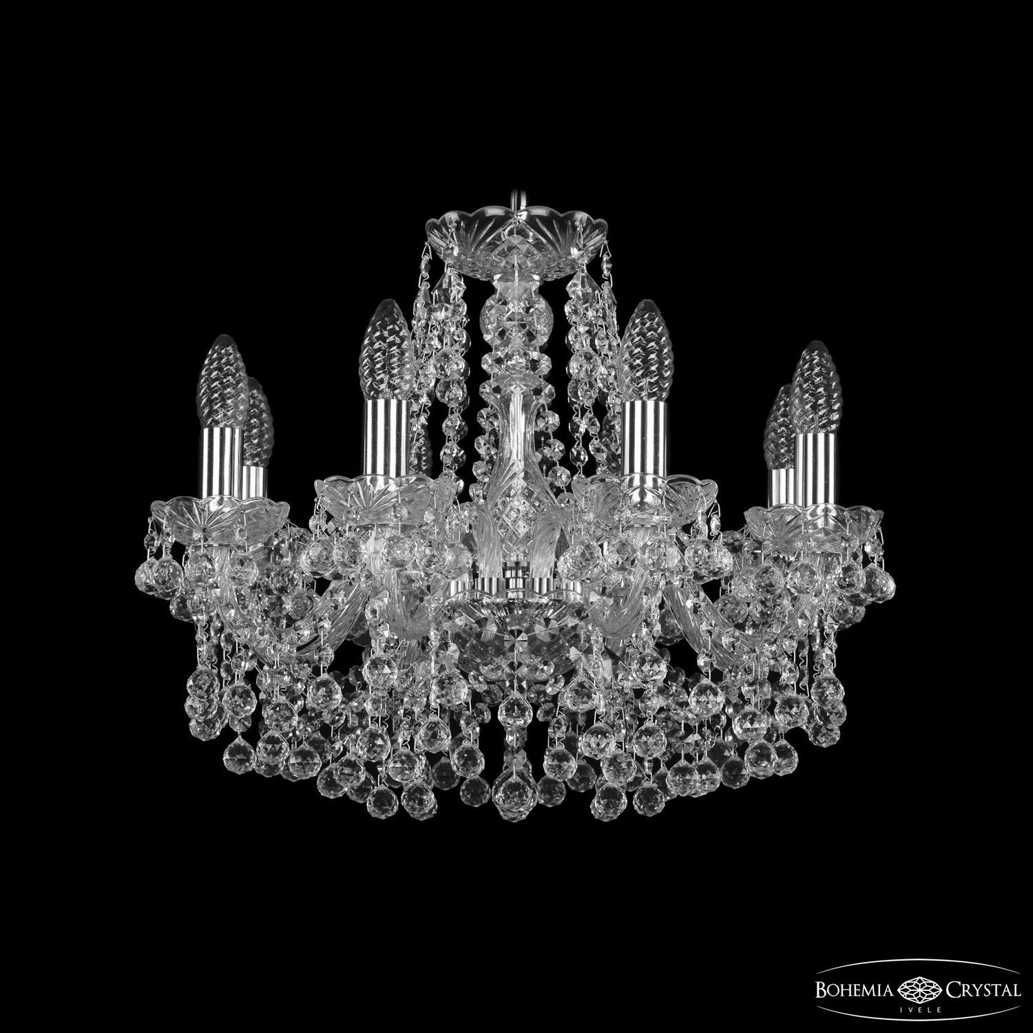 

Хрустальная люстра Bohemia Ivele Crystal 1409/8/160 Ni, 1409/8/160 Ni