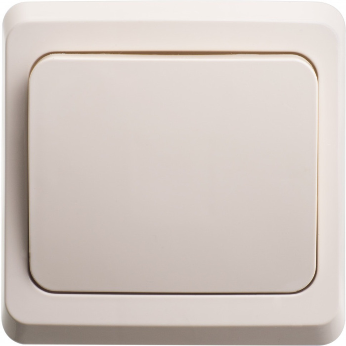 Выключатель встраиваемый одноклавишный (кремовый) Systeme Electric BC10-004K