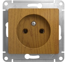 Розетка встраиваемая без заземления (дуб) Systeme Electric GSL000541