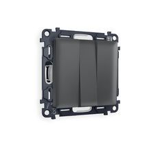 Выключатель трехклавишный Ambrella Volt ALFA мягкое касание QUANT MA905010_AMB