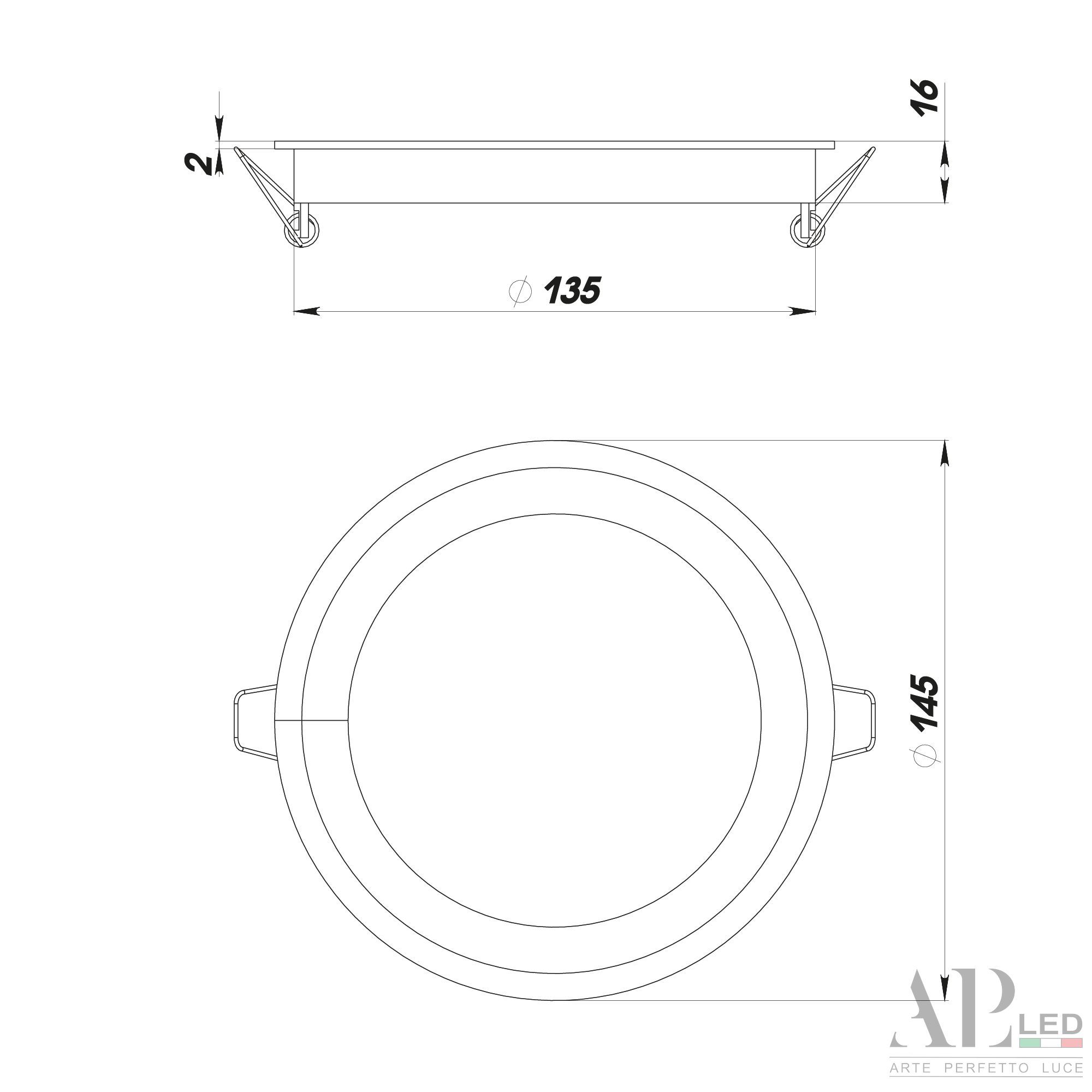 Встраиваемый Светильник Ingrid 3322.LDY12016/12W/4K_BI