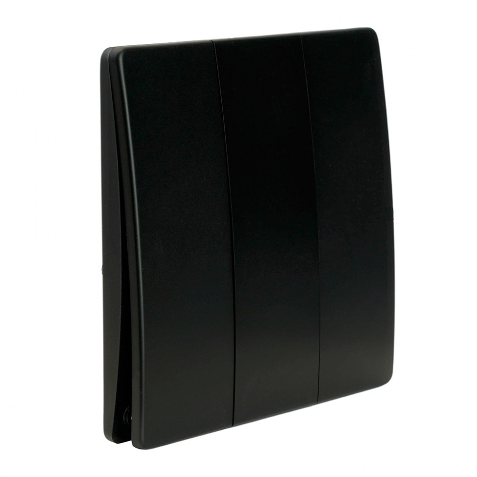 Выключатель беспроводной SMART 7мВт IP65 трехклавишный черный Feron 51028_FR