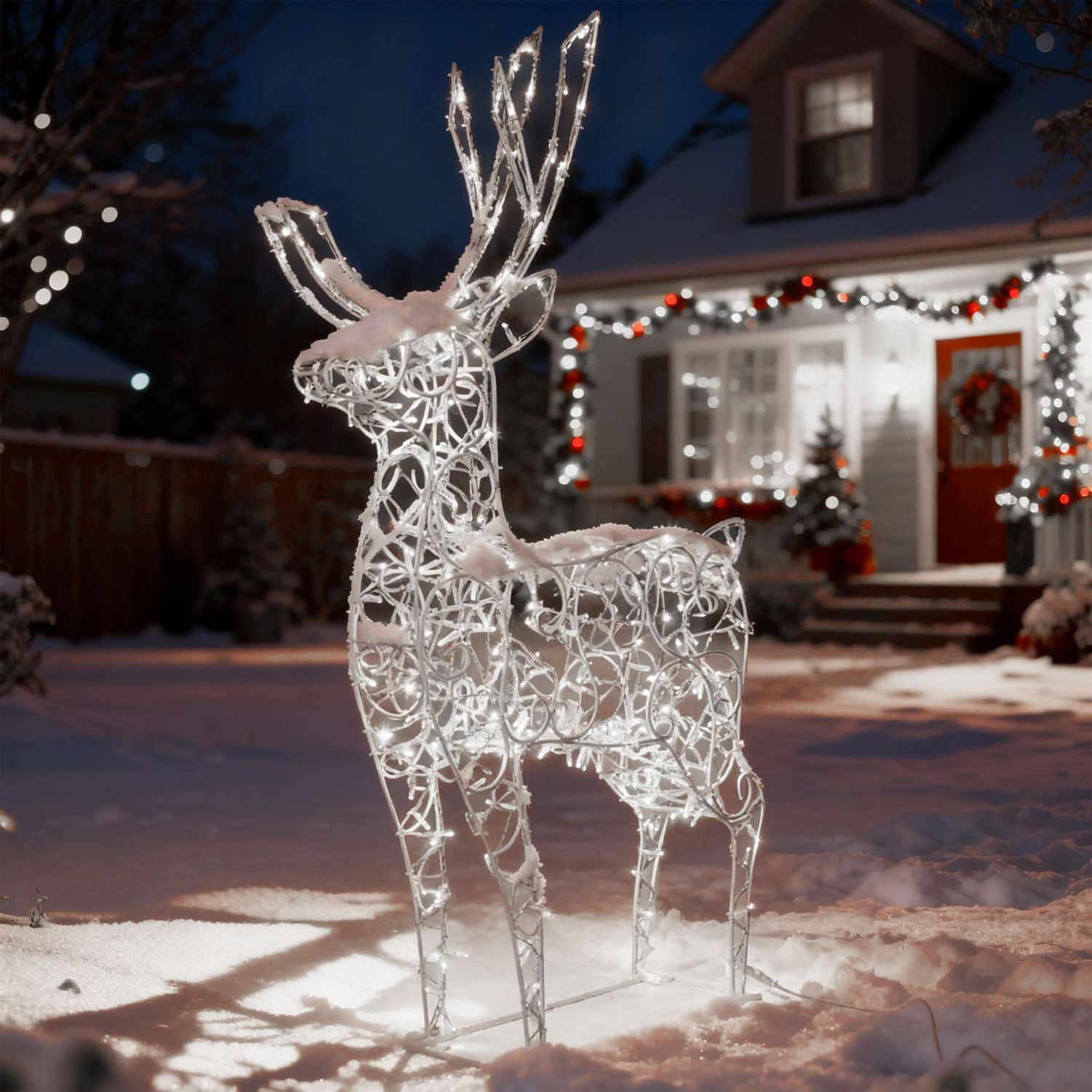 Светодиодная Фигура Световой Олень 1,6м Белый 24В, IP65 LTC LC-13162