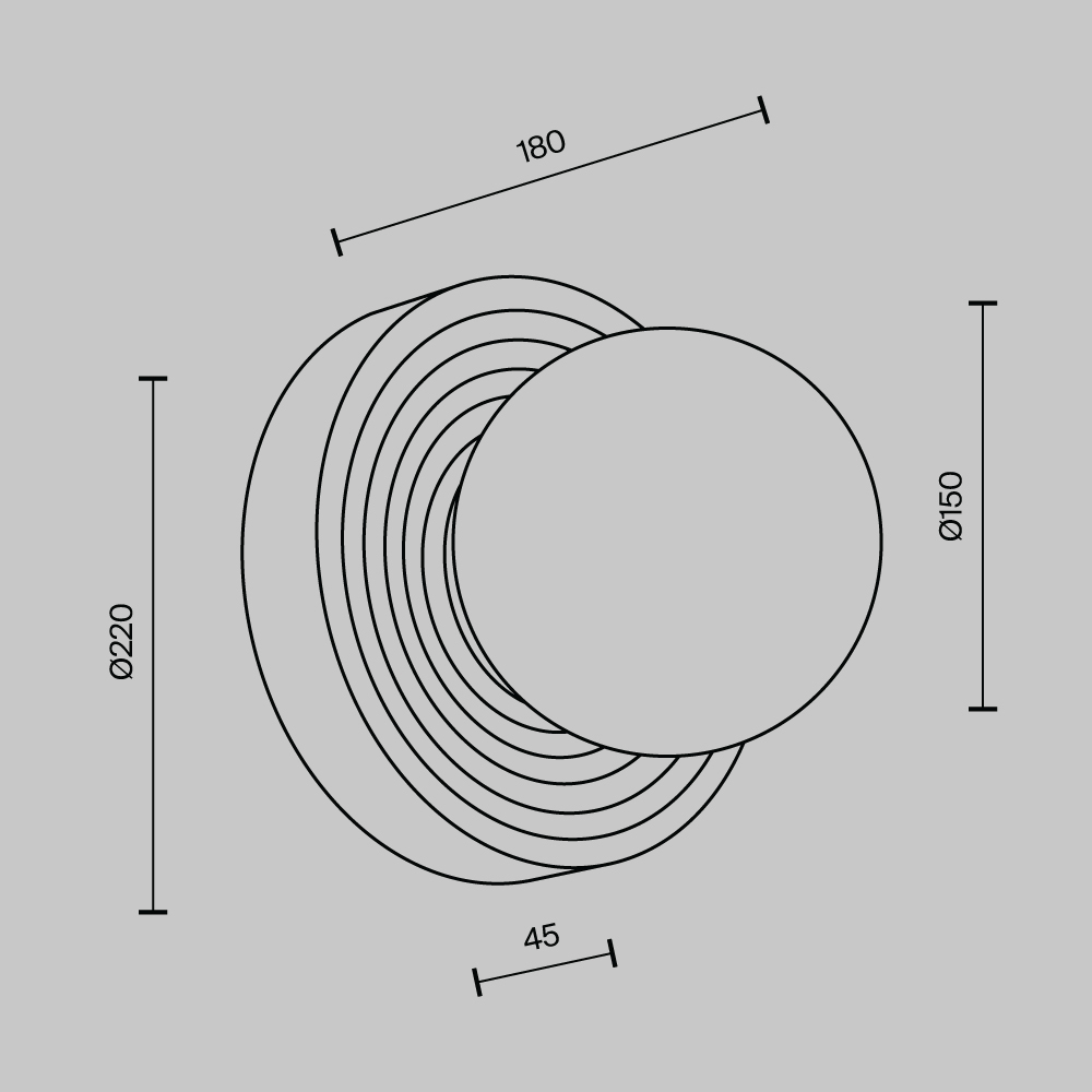Настенный светильник Maytoni Careless MOD403WL-01BG_MY