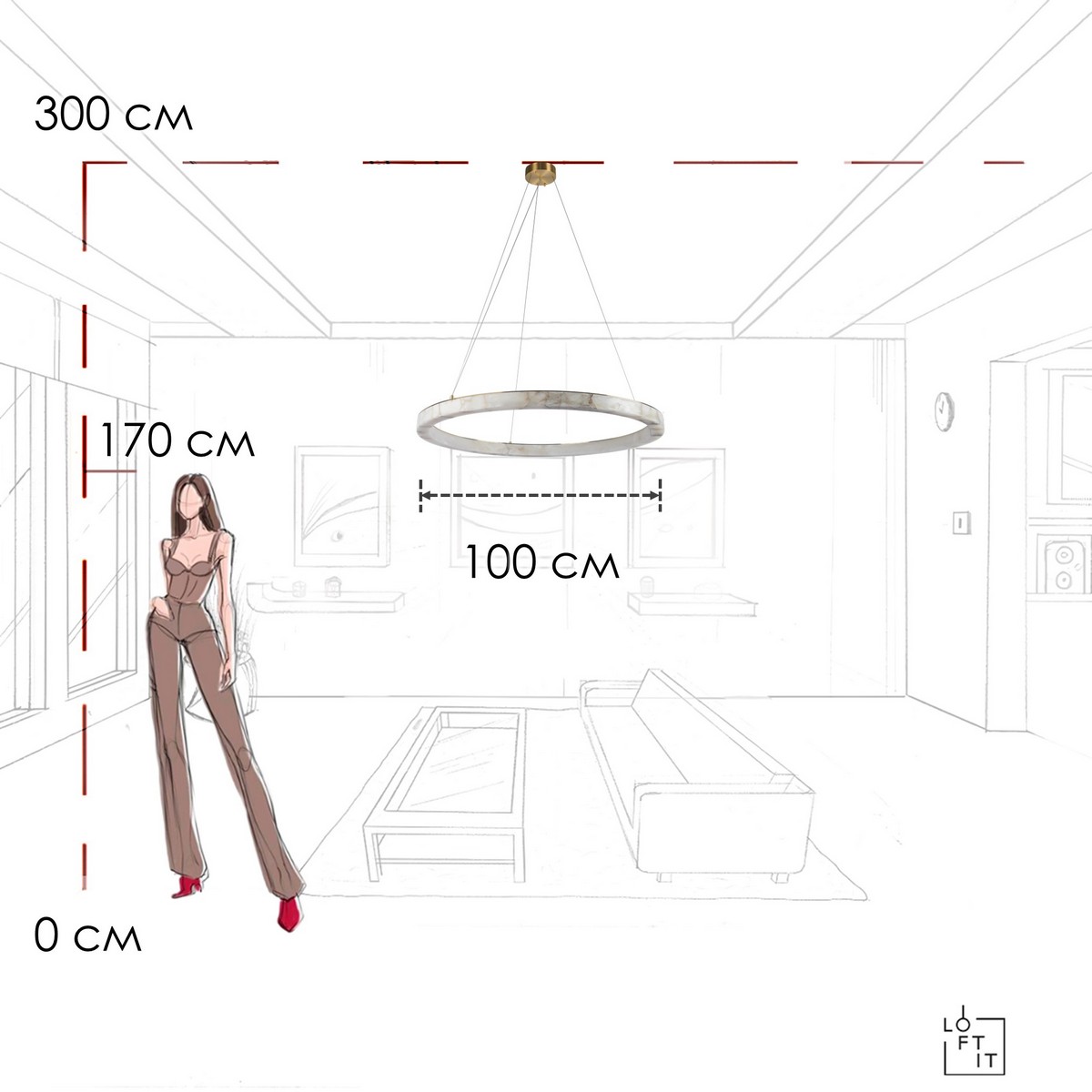 Подвесной светильник LOFT IT Mondrian 10408/1000_LF