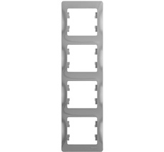 Рамка на 4 поста (алюминий) Systeme Electric GSL000308