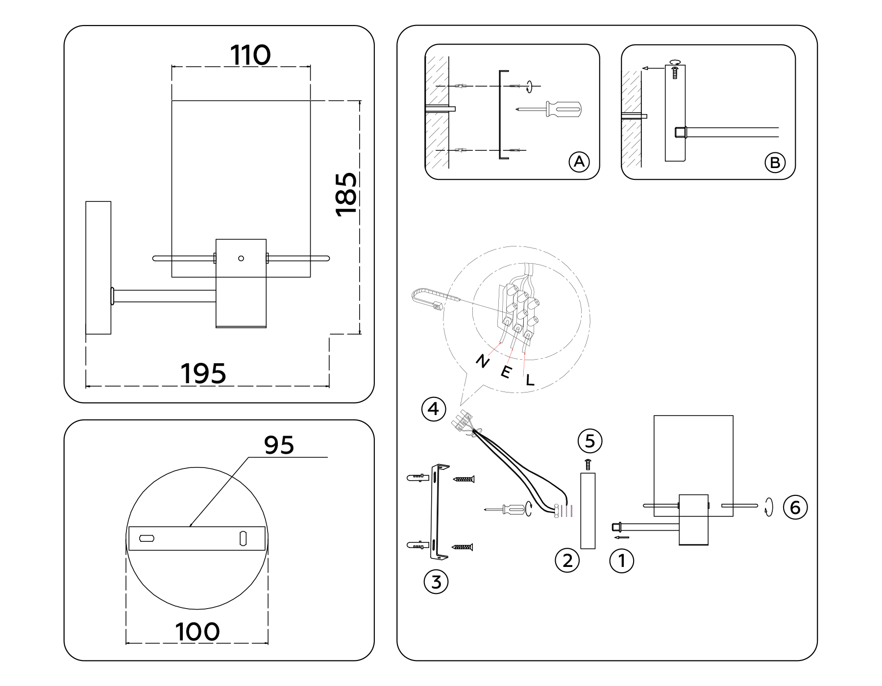 Бра Ambrella Light HIGH LIGHT Modern LH57045_AMB