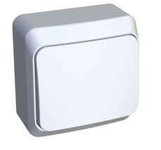 Выключатель накладной одноклавишный (белый) Systeme Electric KA10-001B