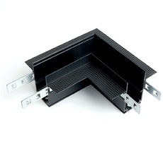 Соединитель угловой для низковольтного встраиваемого шинопровода, черный Feron 41980_FR