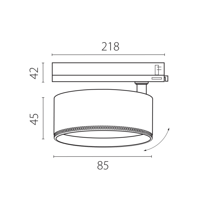Трековый светильник с управлением TRIAC Lightstrar Alta Pro A5536TRIAC_LS