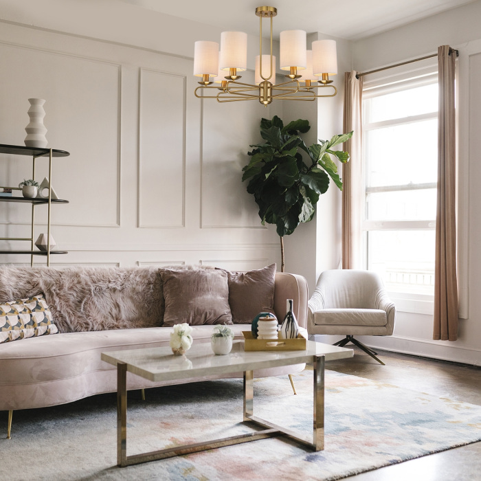 Потолочная люстра на штанге 10166/7PL E14*40W Escada 10166/7PL Brass_ESC