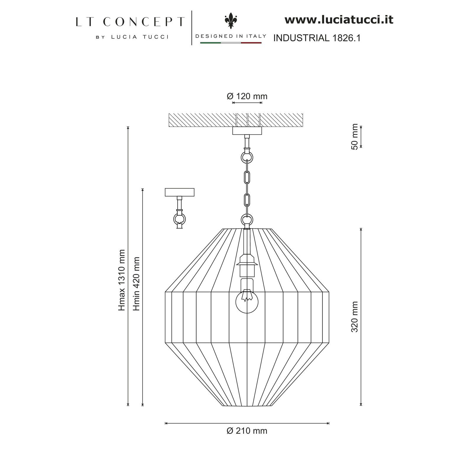 Подвесной светильник Lucia Tucci INDUSTRIAL INDUSTRIAL 1826.1