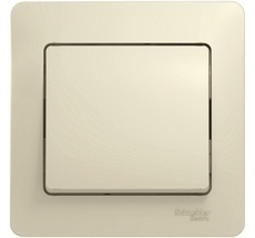 Выключатель встраиваемый одноклавишный (бежевый) Systeme Electric GSL000212