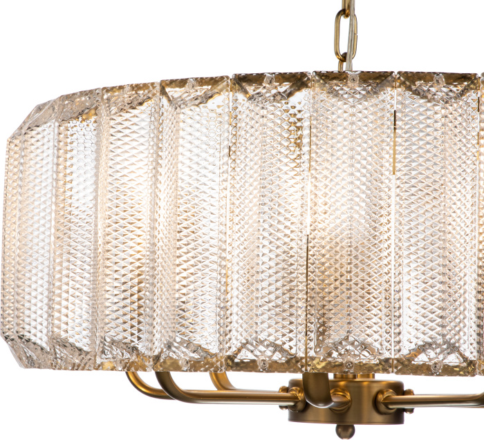 Люстра с круглым плафоном подвесная (12011/8P Brass) Indigo V000052