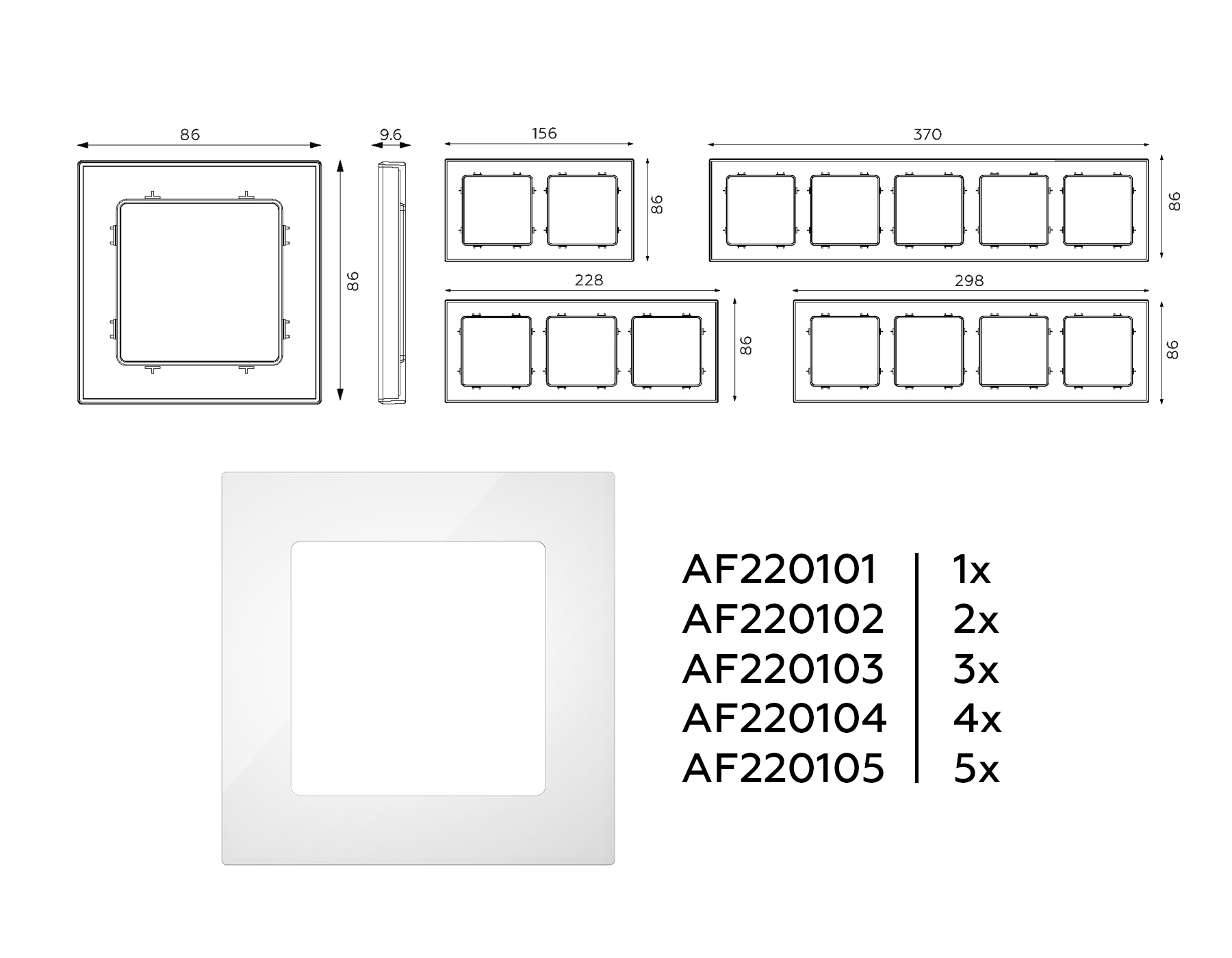 Рамка Ambrella Volt ALFA Techno AF220105_AMB
