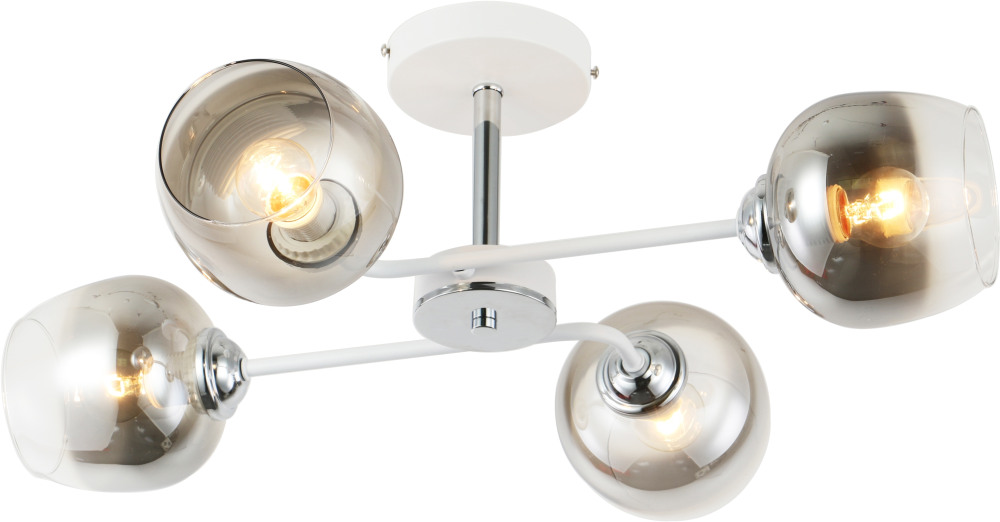 Люстра потолочная на штанге E27*60W White/Chrome Escada 1177/4P_ESC