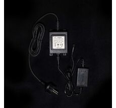 Трансформатор 60W с Выпрямителем для Нитей 24В, до 1000 LED, Провод Черный Каучук, IP65 PTR60-3A