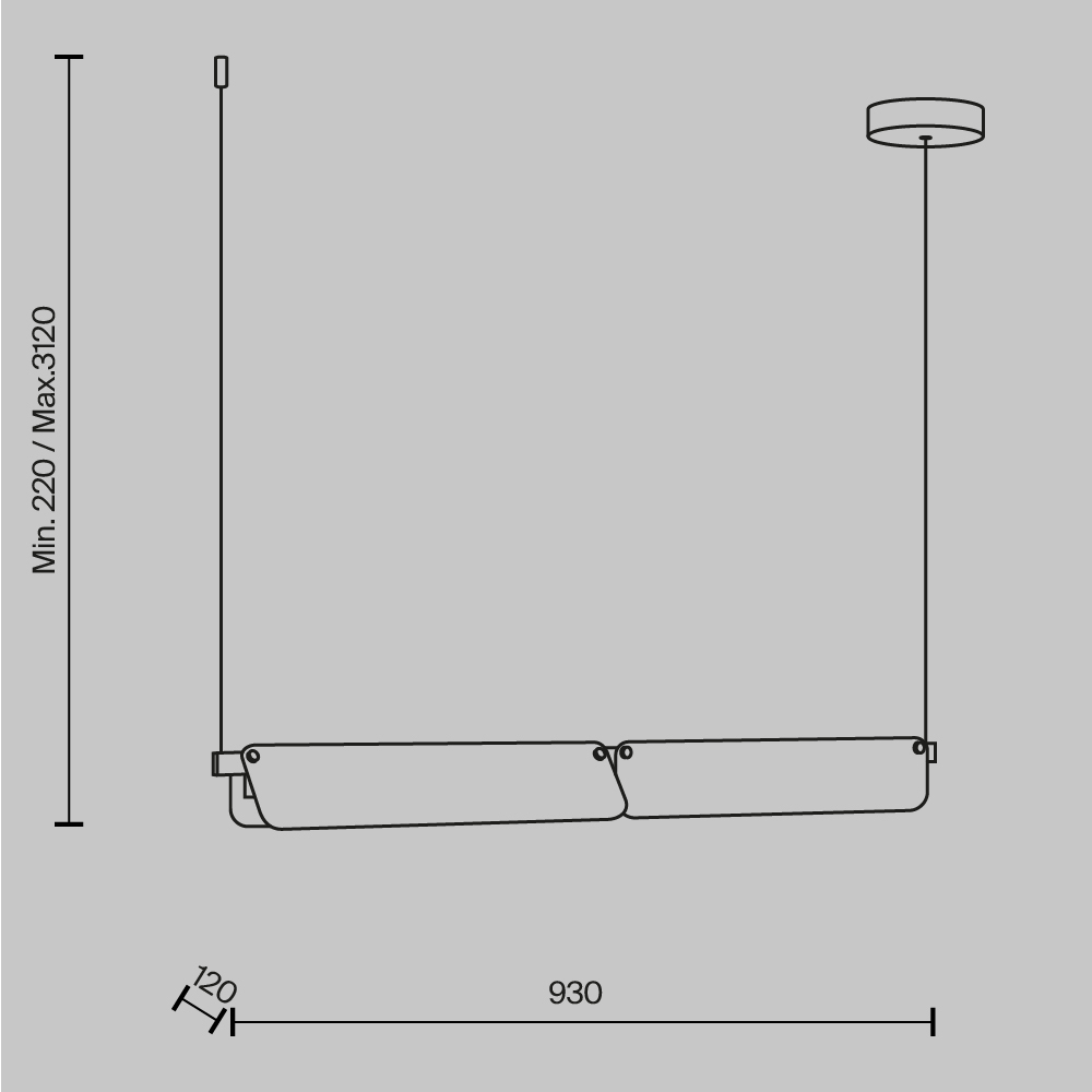Подвесной светильник Maytoni Flat MOD296PL-L20BS3K_MY