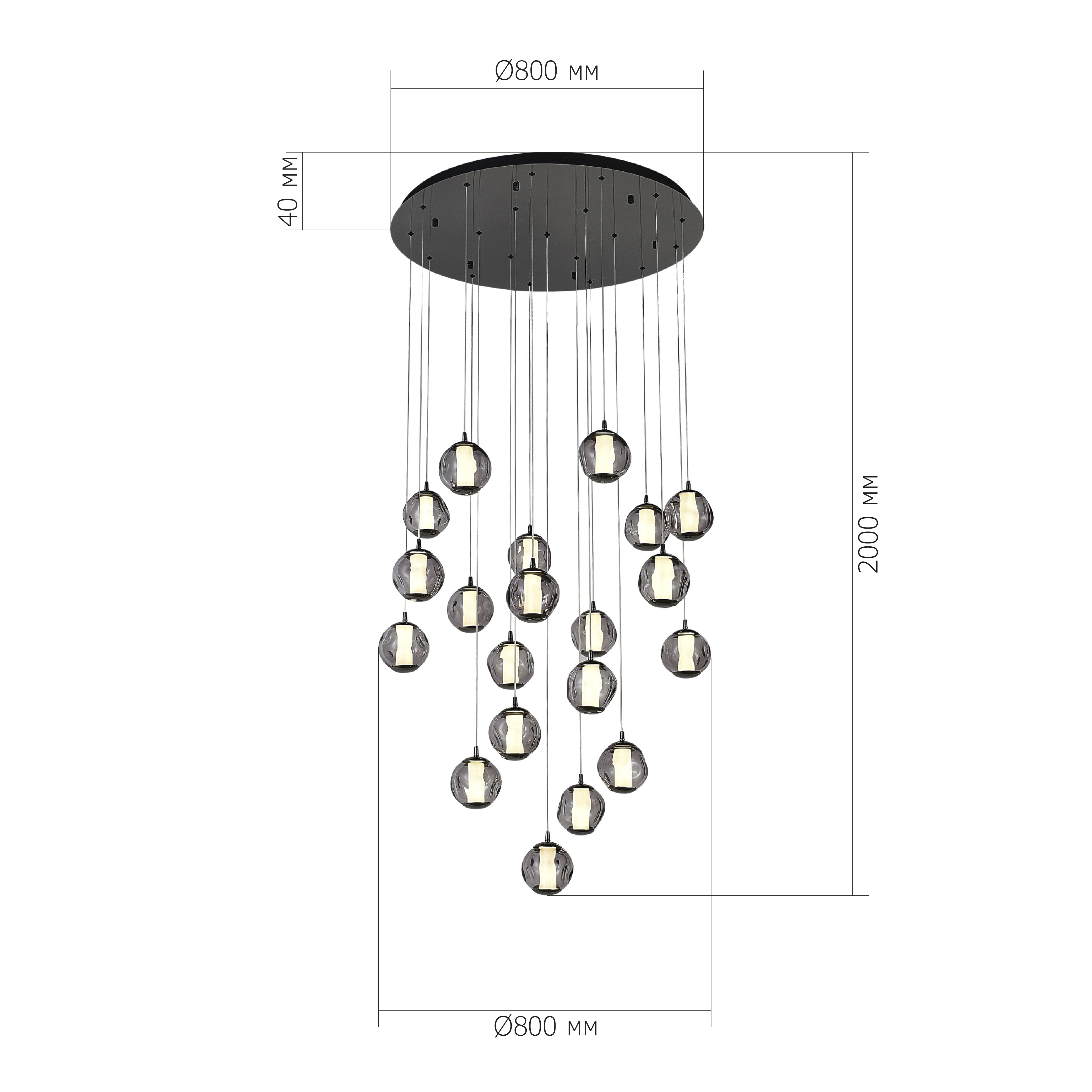 Каскадная люстра ST LUCE HELMI SL6520.403.20