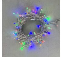 Гирлянда Нить 10м Разноцветная 24В, 100 LED, Провод Прозрачный ПВХ, IP54 PST100-10-1M