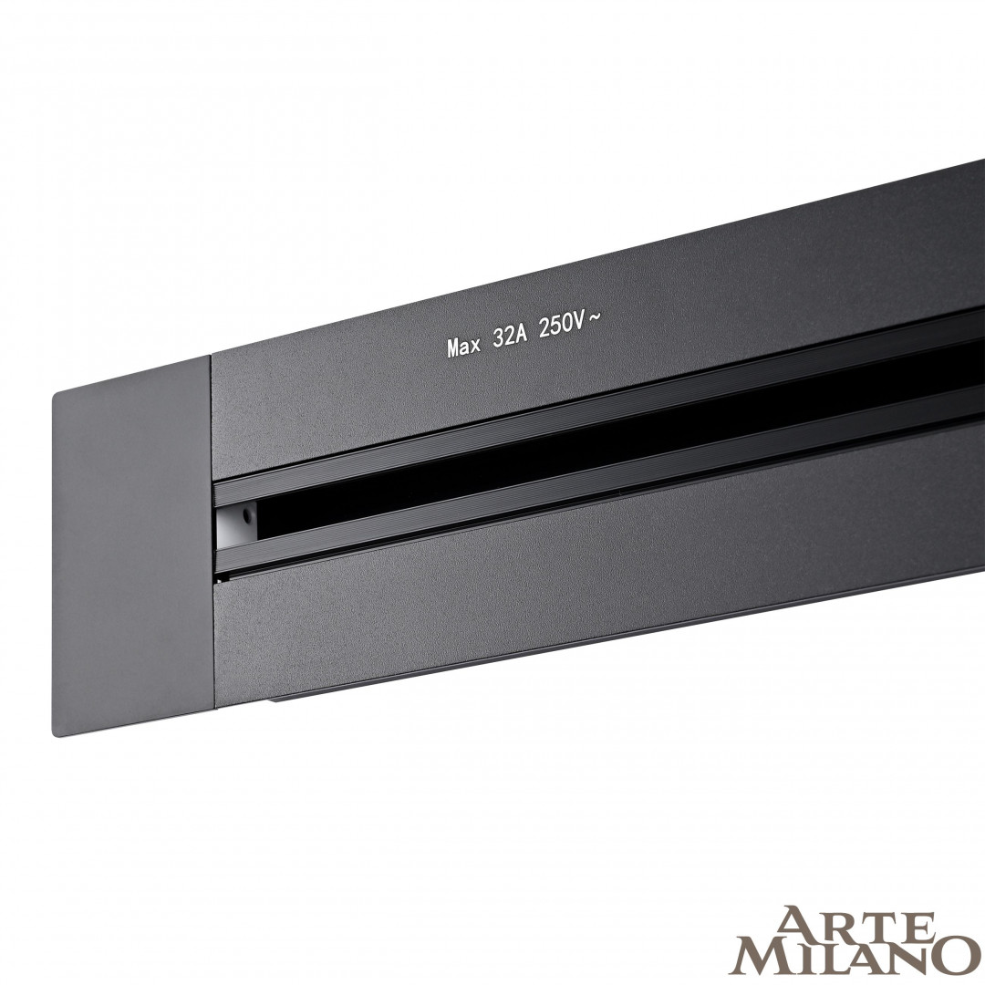 Шинопровод встраиваемый Arte Milano track-sockets 382301TB/100 Black