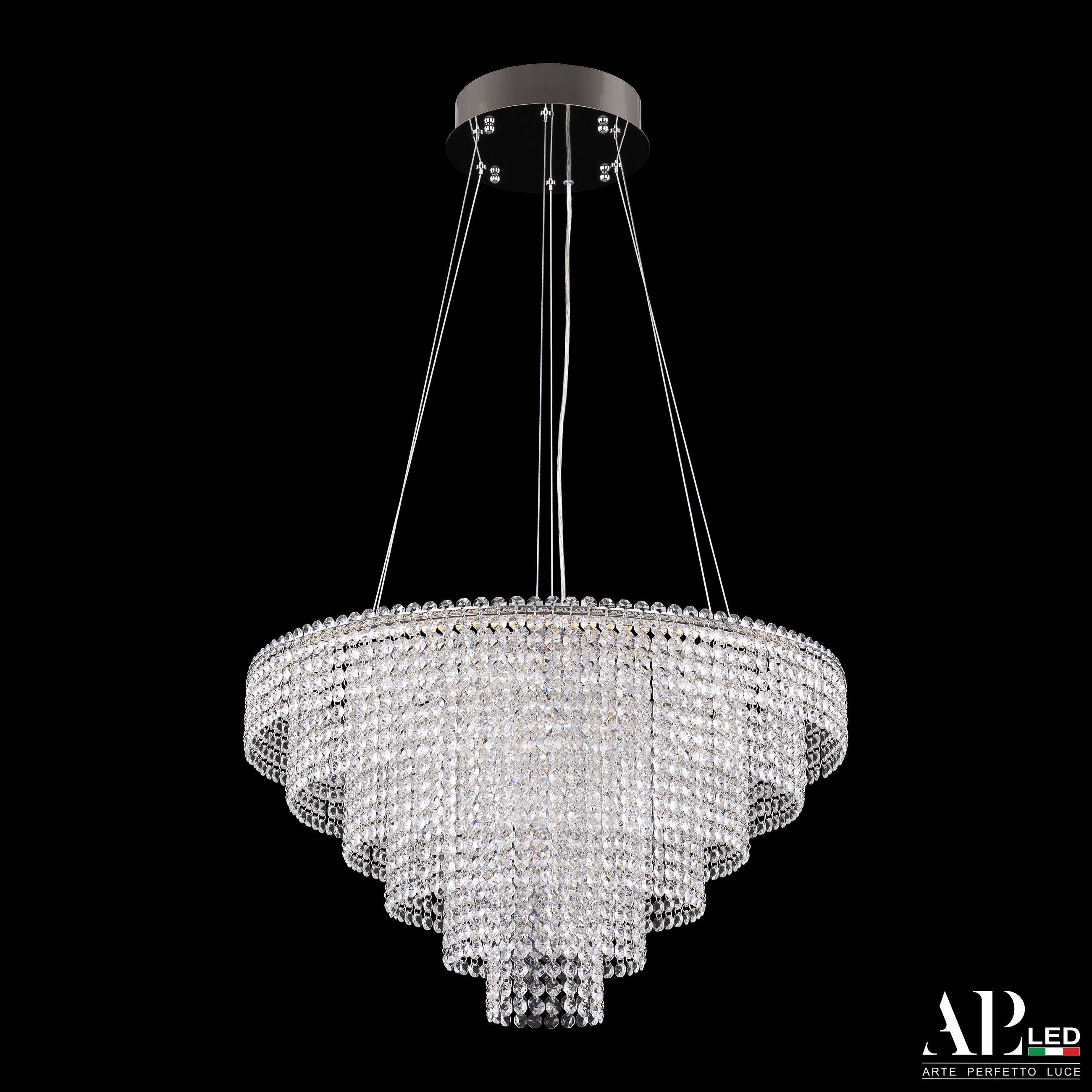 Хрустальная люстра APL LED Sicilia SH13.60.C.Ni.4000_BI