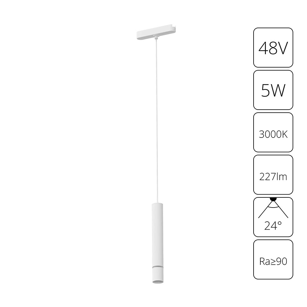 Трековый подвесной светильник Arte Lamp RAPID A1159PL-1WH