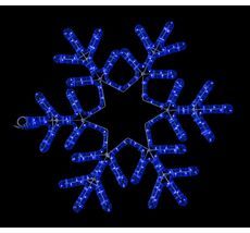 Светодиодная Снежинка 0,5м Синяя, Дюралайт на Металлическом Каркасе, IP54 LC-13054