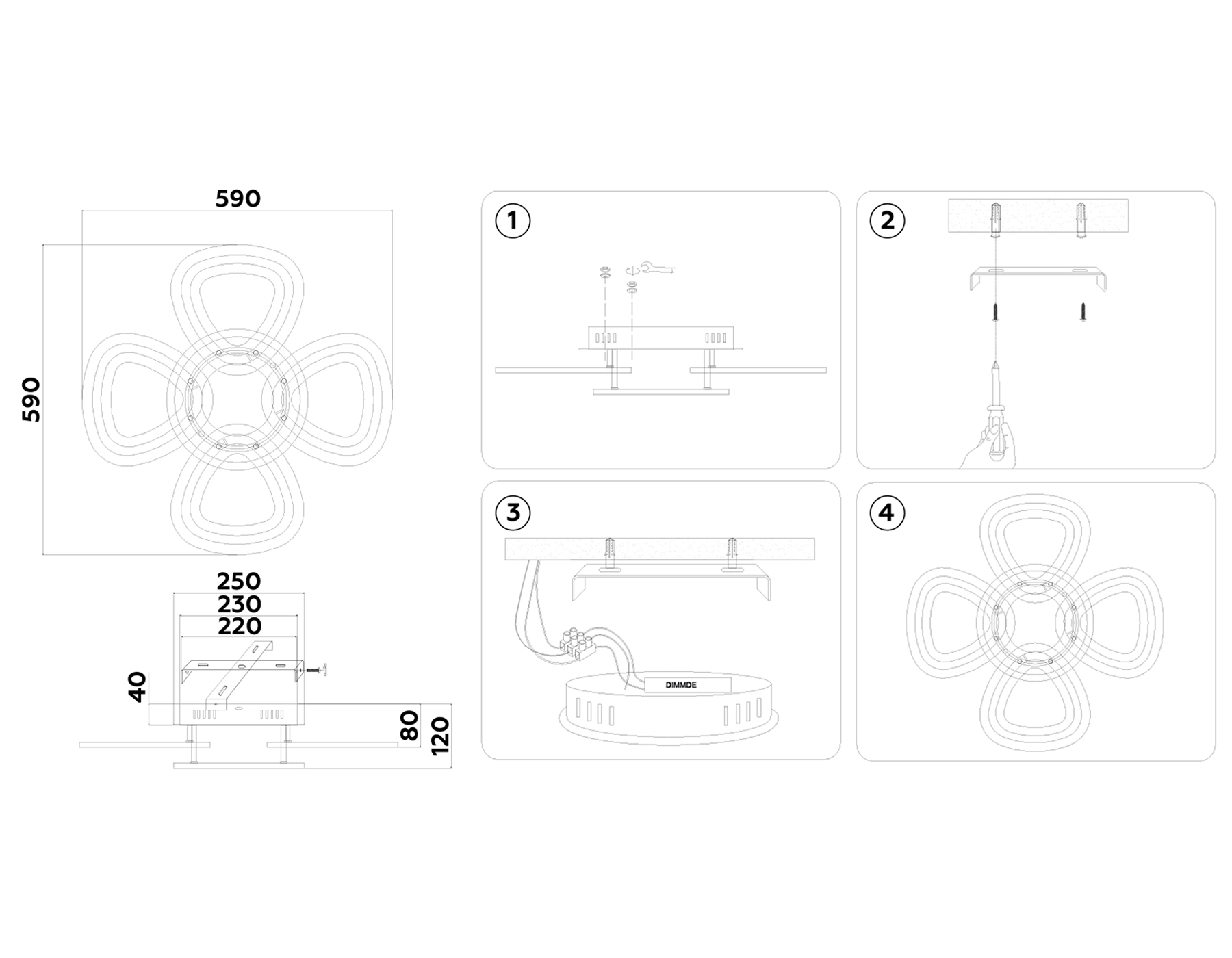 Потолочная люстра Ambrella Light FA ACRYLICA Original FA8926_AMB