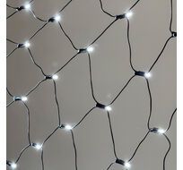 Светодиодная Сеть с Колпачком 2 x 3 м Белая 220В, 384 LED, Провод Черный ПВХ, IP65 LTC NTL384CAP-11-2W