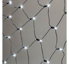 Светодиодная Сеть с Колпачком 2 x 3 м Белая 220В, 384 LED, Провод Черный ПВХ, IP65 LTC NTL384CAP-11-2W