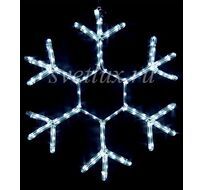 Светодиодная Снежинка 0,7м Белая, Дюралайт на Металлическом Каркасе, IP54 13-043_BL