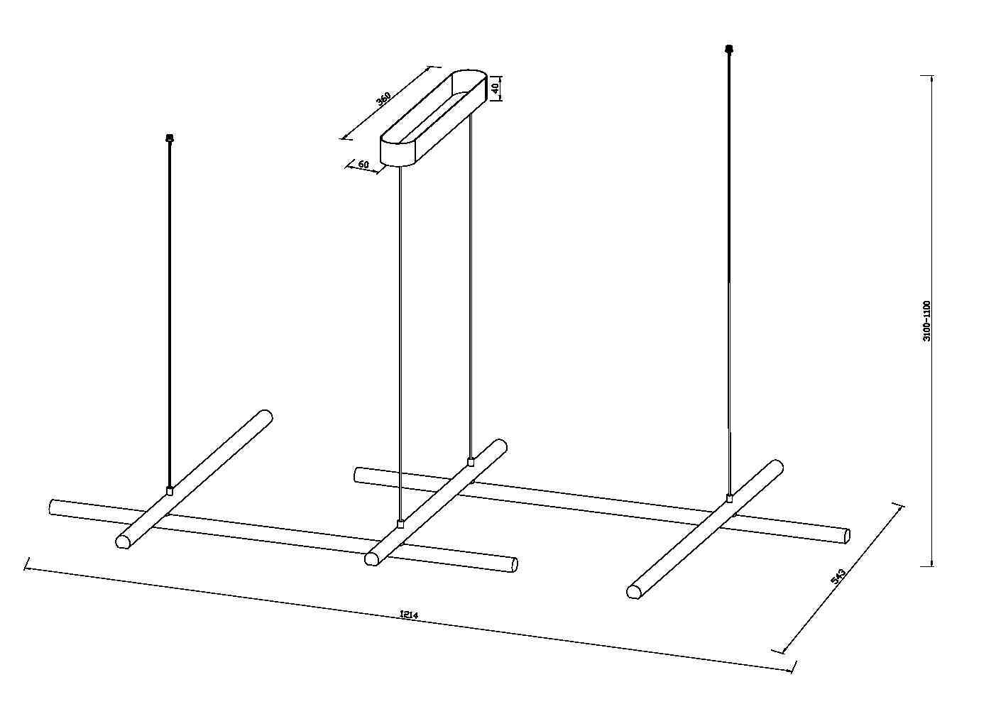 Подвесной светильник Maytoni Radiance MOD278PL-L50G3K_MY