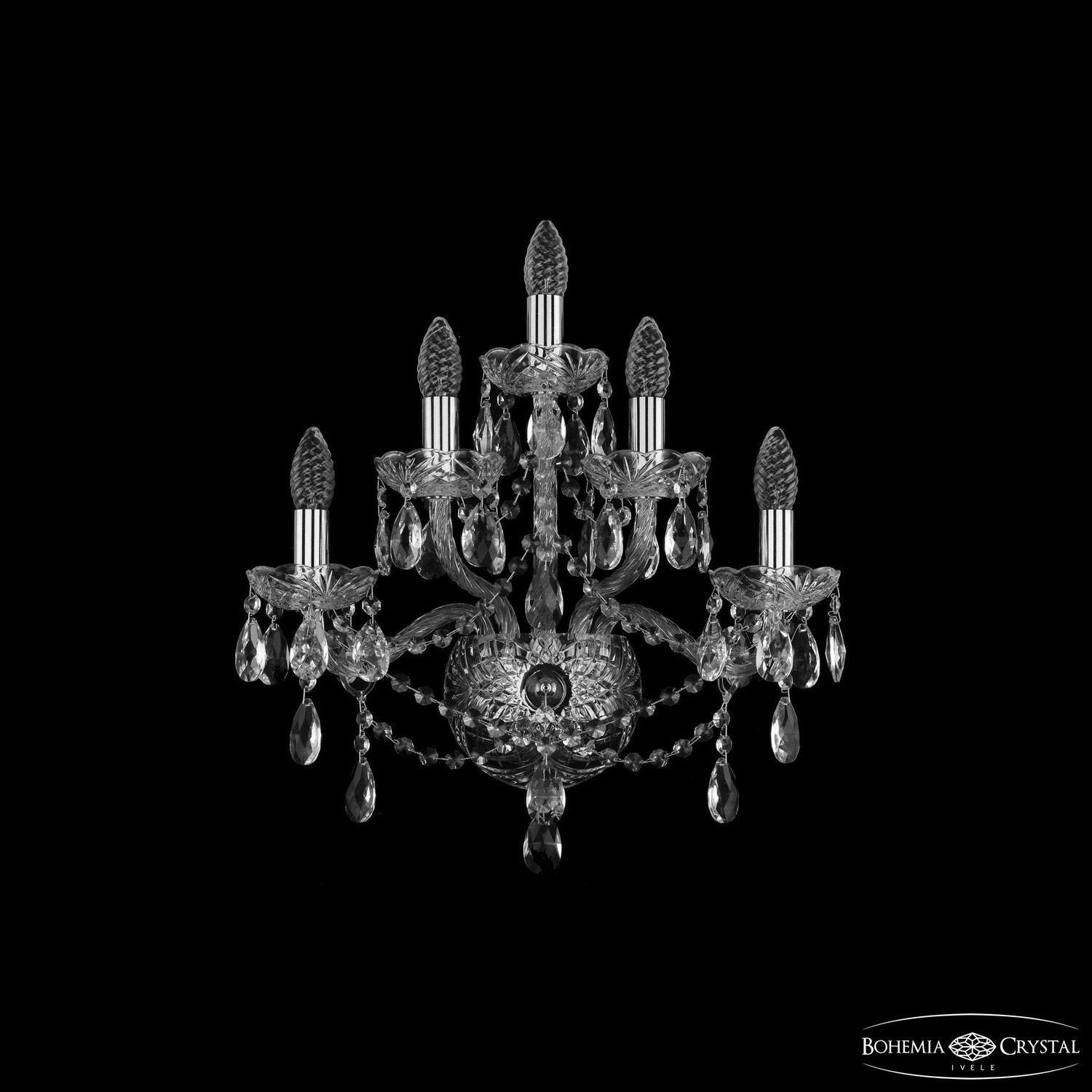 Бра Bohemia Ivele Crystal 1415B/2+2+1/165 Ni_BI