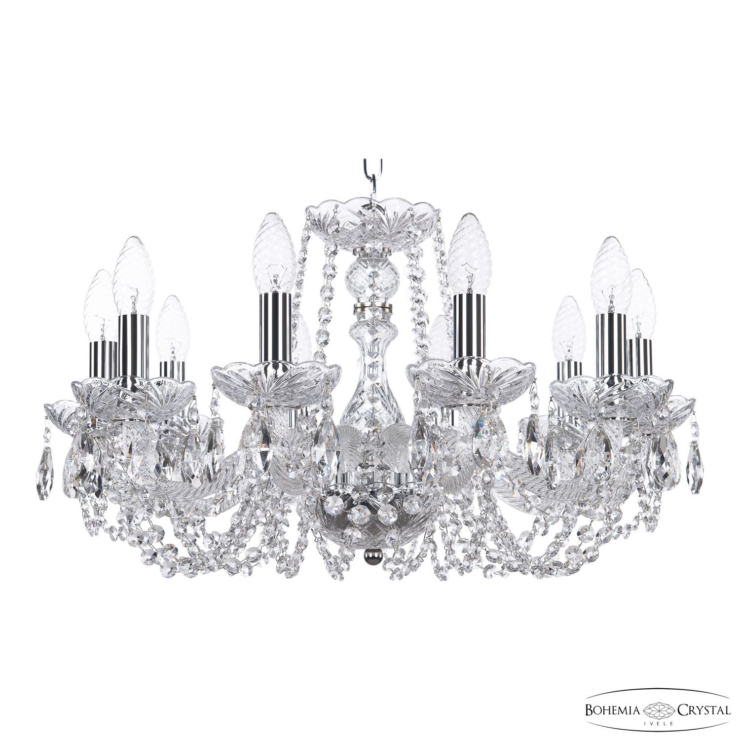 Хрустальная люстра Bohemia Ivele Crystal 119/10/200 Ni_BI