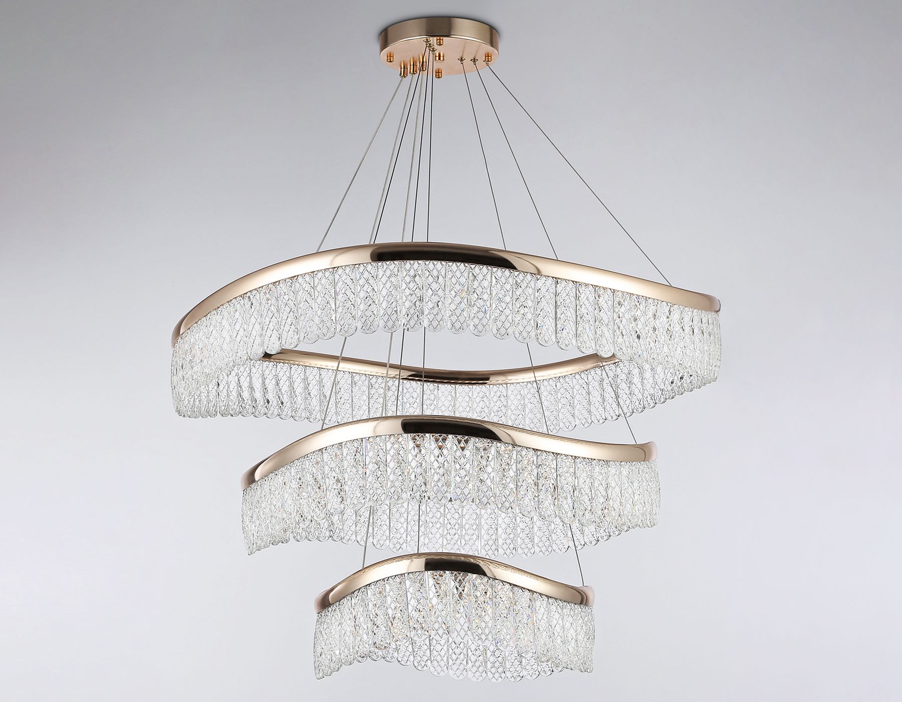 Подвесная люстра Ambrella light с хрусталем Traditional TR49731_AMB