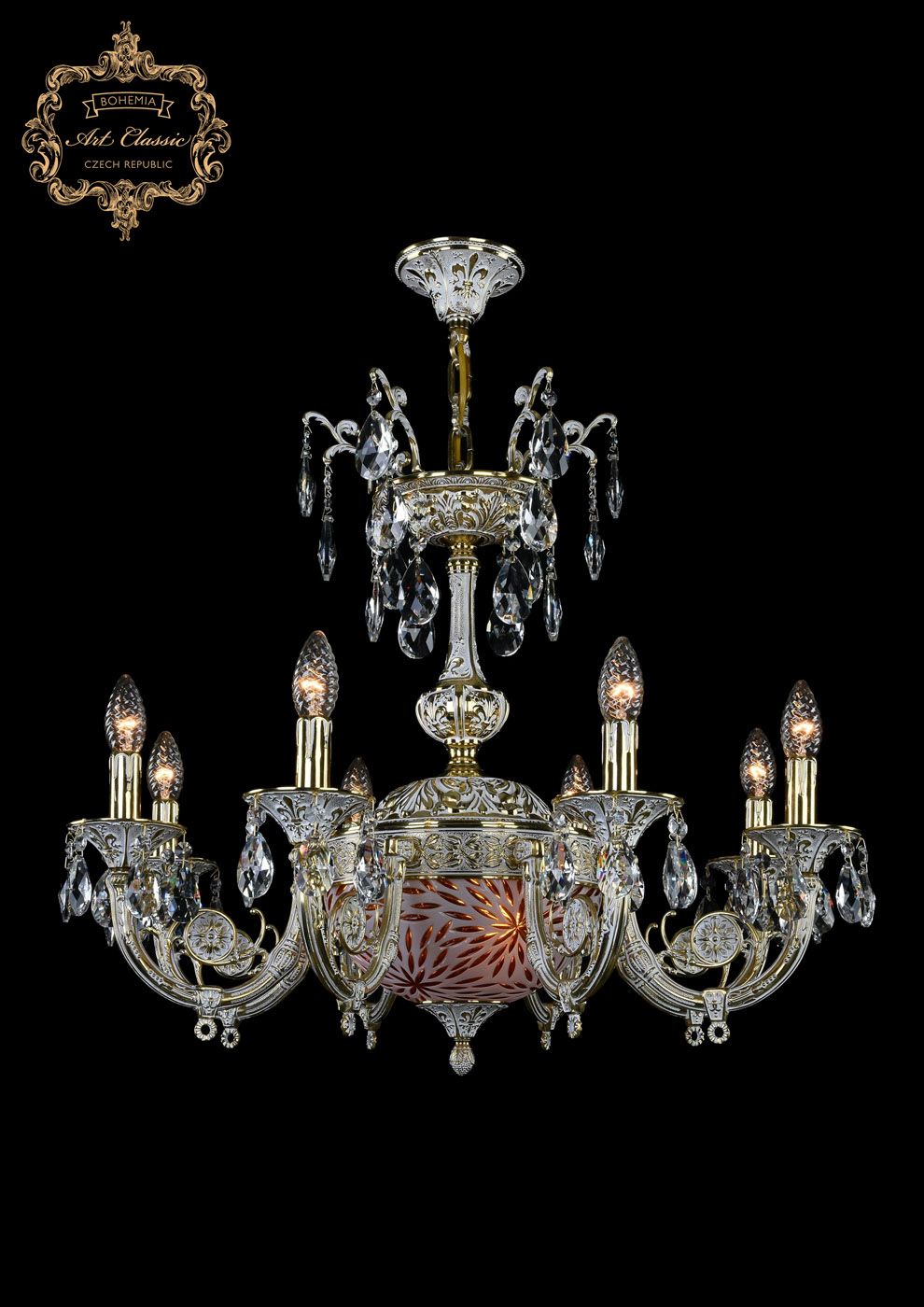 

Хрустальная люстра Bohemia Art Classic 31.12.8.KR175SP.250IT.GW.Sp.Amber.White.1A, 31.12.8.KR175SP.250IT.GW.Sp.Amber.White.1A