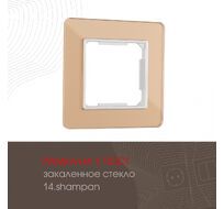 Рамка из закаленного стекла на 1 пост Arte Milano 503.14-1.shampan