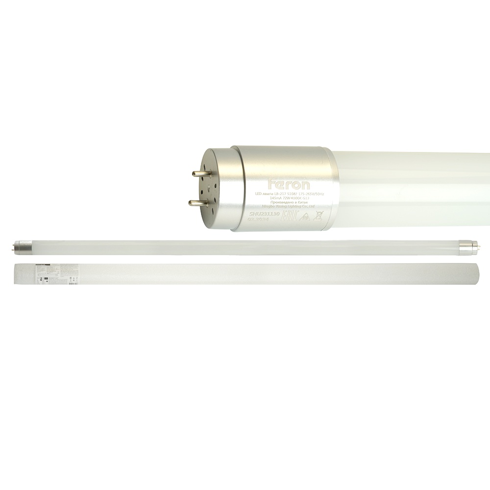 Лампа светодиодная T10 линейная двухцокольная 72W 175-265V G13 4000К Feron 51082_FR