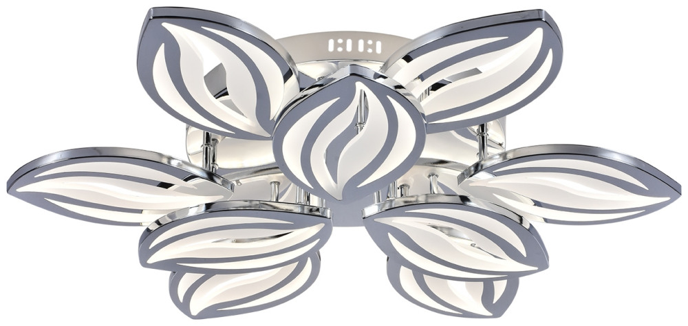 Потолочная люстра диммируемая светодиодная с пультом регулировкой цветовой температуры и ночным режимом 10221/9LED Escada 10221/9LED Chrome_ESC