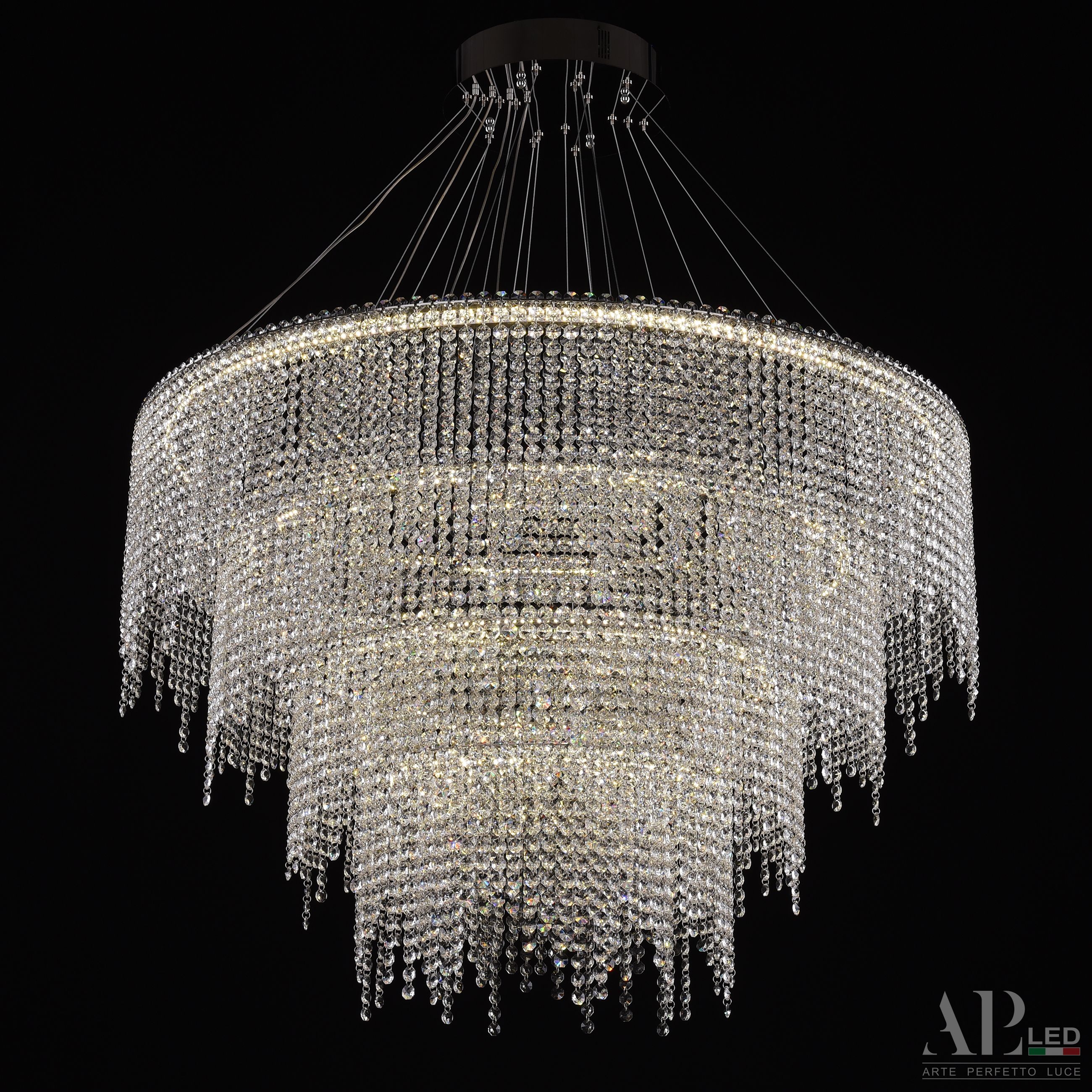 Хрустальная люстра APL LED Sicilia SH02.93.4D.B.Ni.4000_BI