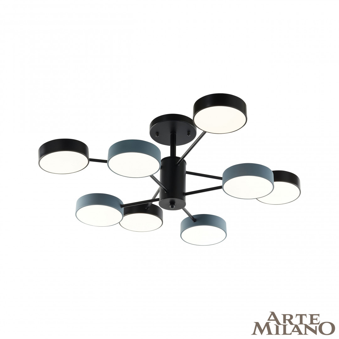 Потолочная люстра Arte Milano Ferrara 250906/8B Bk/Gr