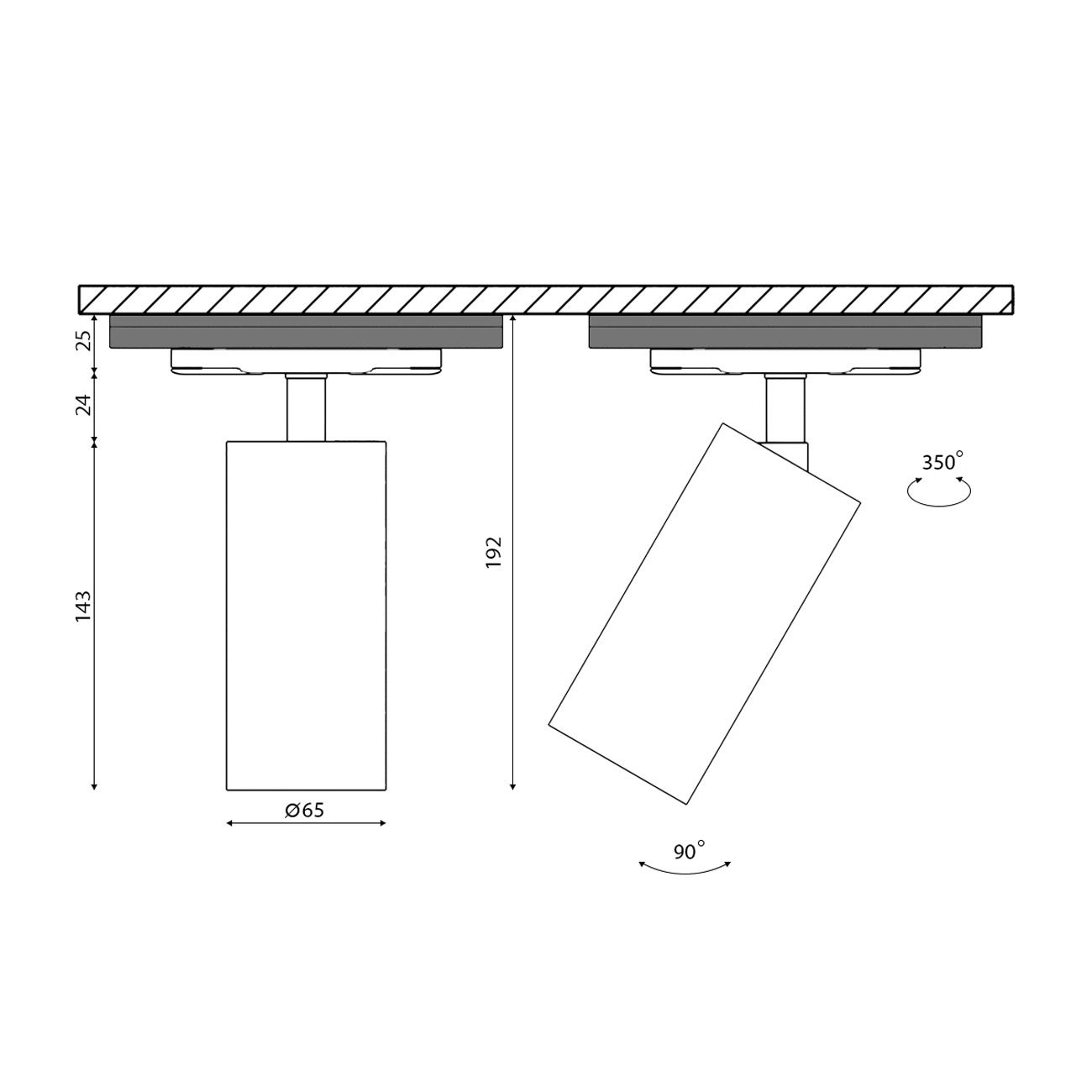 Крепление для светильника VILLY VL-M2-WH 00-00003414_SW