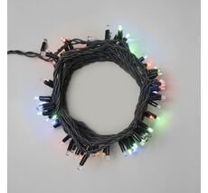 Гирлянда LTC Нить 10м Разноцветная с Мерцанием Каждого Диода 220В, 100 LED, Провод Черный Каучук, IP65 LL100ABL-1-2M