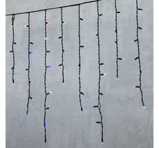 Гирлянда Бахрома 3,2 x 0,9 м Разноцветная 220В, 168 LED, Провод Черный Каучук, IP65 LL168-1-2M