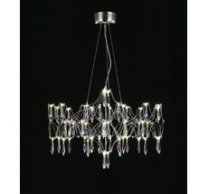 Подвесная люстра светодиодная с пультом и хрустальными подвесками Asfour MyFar MR2651-57P-76AP