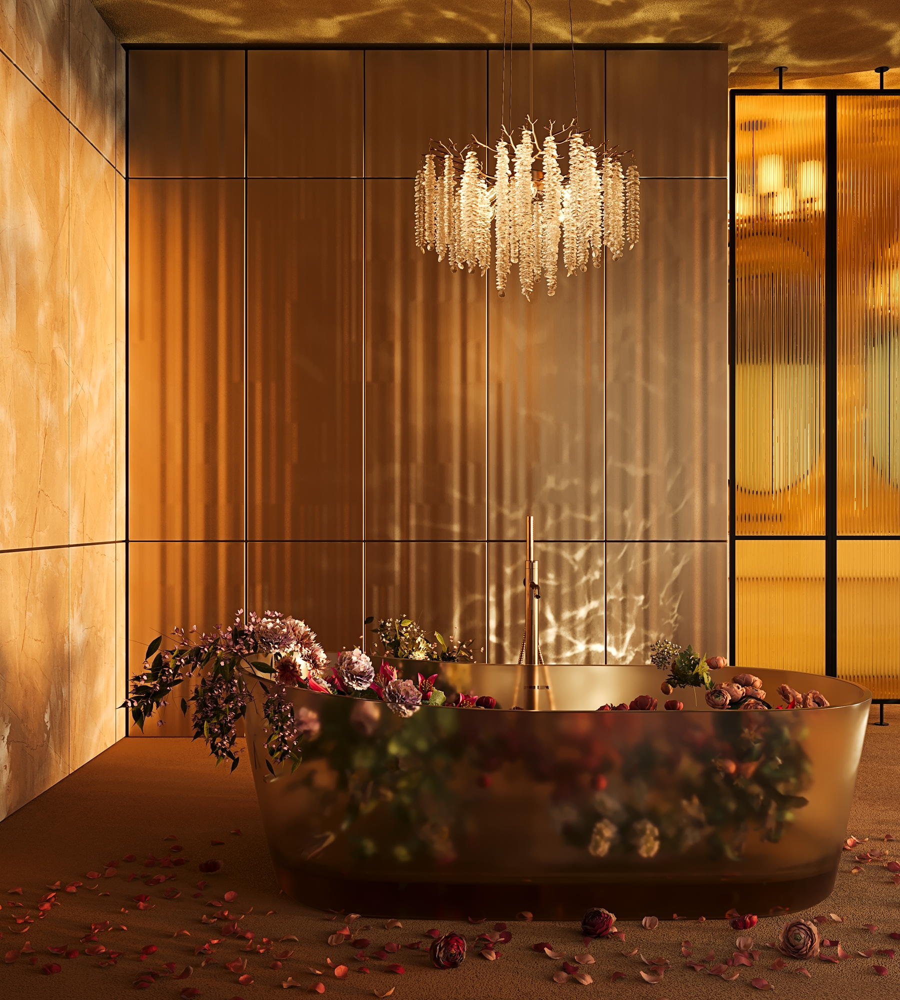 Подвесная люстра Maytoni Mineral FR1010PL-08G_MY