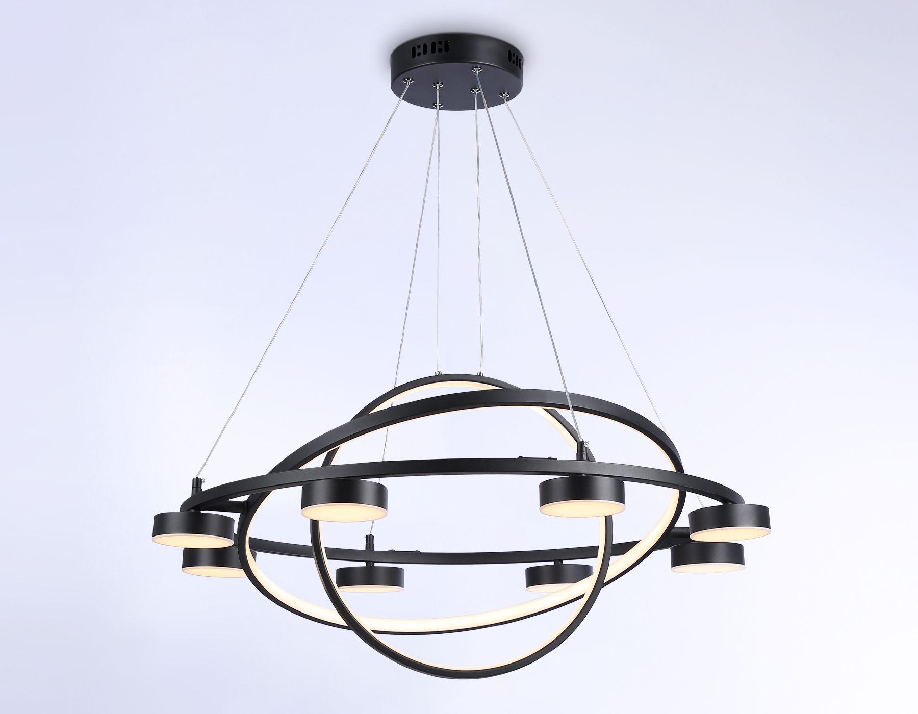 Подвесная люстра Ambrella light с пультом LineTech FL51779_AMB