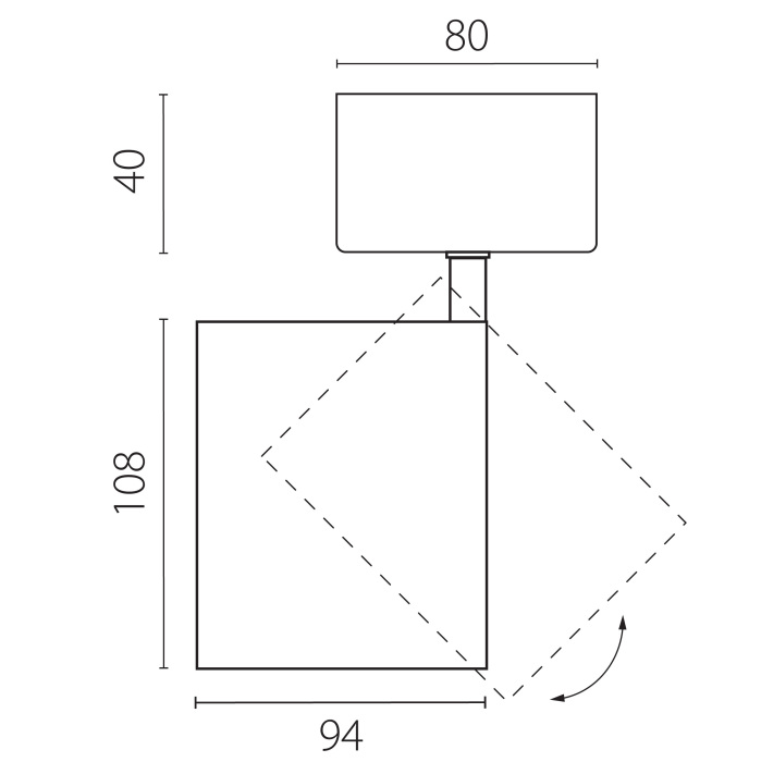 Спот с накладной чашей Lightstrar Alta Base A5447SO_LS