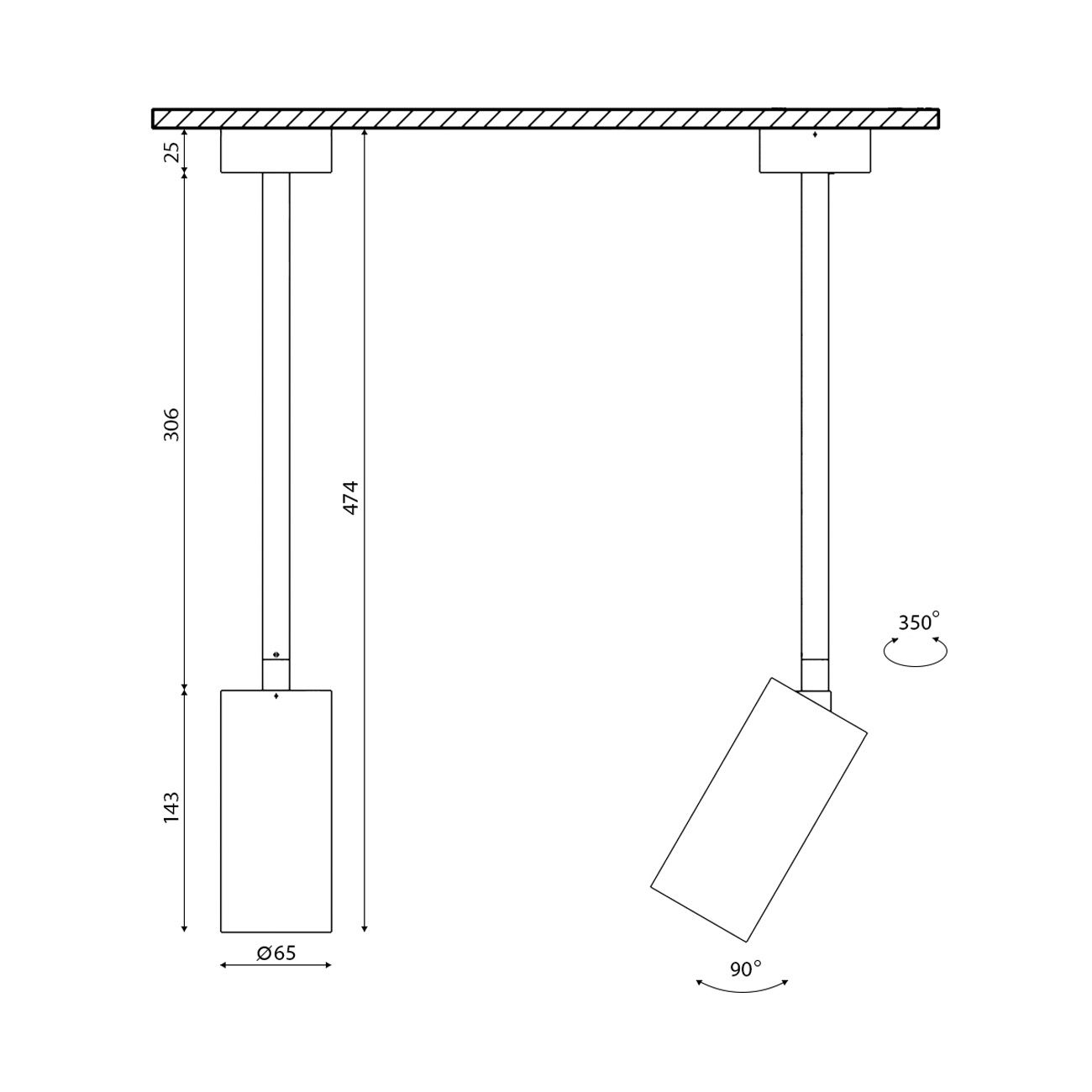 Крепление для светильника VILLY VL-M5-BL 00-00003421_SW